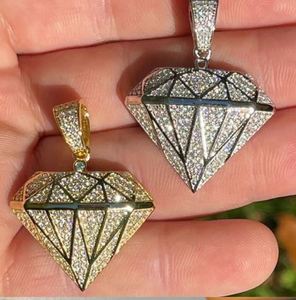 จี้เพชรโมอิสซาไนต์ทรงเพชรประดับโรเดียมทองคำขาว 14K  แบบสั่งทำพิเศษจาก ZAWO  วัสดุเงินแท้ 925  จี้แฟชั่นอัลลอย - Product Image 2
