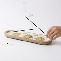 Quemador de incienso árabe de madera de mango, el más vendido, para aromatizar el hogar |   Porta Incienso Sólido para Regalos de Eid, Ramadán y Primavera/Verano