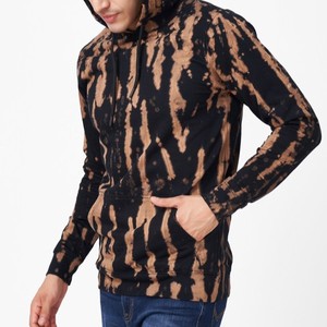 Sweat-shirt à capuche pour homme 100% coton tie-dye, coupe ample, tricoté, style décontracté hiver, avec poche avant, streetwear - Product Image 2