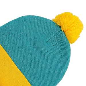 Unisex 100% Cotton Breathable <b>Waterproof</b> <b>Beanie</b> Hat Color Blocking Winter Adult Casual Adjustable Head Circumference - Product Image 3