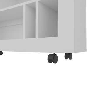 FM FURNITURE White Cowlic Console Table with <b>Open</b> <b>Storage</b> in Melamine - Product Image 6