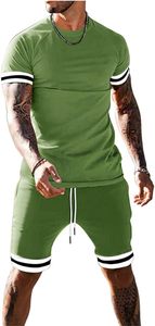 Men's Short <b>Sets</b> 2 Piece Outfits Fashion Short Sleeve Summer Tracksuits Casual <b>Set</b> with Pockets - Product Image 4