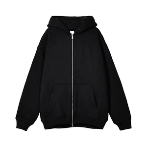 <b>Plain</b> Fleece Sweatshirt <b>Hoodies</b> Heavyweight 2 Way Zipper <b>Hoodies</b> Men High Quality Cotton Heavyweight Pullover <b>Hoodies</b> For Men's - Product Image 1