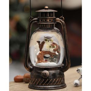 USB Battery Powered 6H Timer <b>Musical</b> Christmas Owls Family Scene <b>Snow</b> <b>Globe</b> Christmas Decorations Home Decor Model D0100X31MYP - Product Image 3