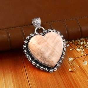 Natural Calcite <b>Heart</b> Pendant 925 Sterling Silver Gemstone Jewelry For Women Men Handmade Elegant Gift - Product Image 5