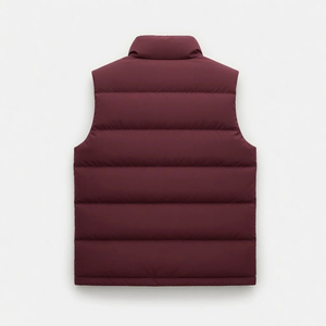 New Arrival <b>Puffer</b> <b>Vest</b> For Men's Zipper Up Warm Padded Quilted Stand Collar 400 Gsm Waistcoat Sleeveless <b>Puffer</b> <b>Vest</b> - Product Image 2