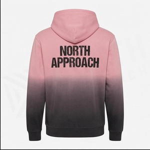 เสื้อฮู้ดดี้ผู้ชายทรงปกติ ผ้าฝ้ายเฟรนช์เทอร์รี่ สไตล์ลำลอง สำหรับฤดูใบไม้ร่วง  กระเป๋าหน้า  ลายพิมพ์  ดีไซน์แบบไล่เฉดสี  รุ่น North Approach - Product Image 2