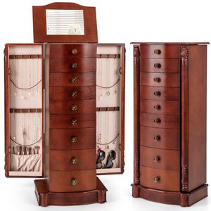 Grande boîte de rangement pour bijoux en bois - Product Image 1