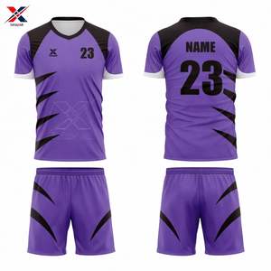 Customized Soccer Jersey 7v7 Kit Short Breathable Quick-Dry Plain <b>Printed</b> Polyester Fabric Material for Unisex Adults Official - Product Image 5