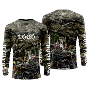 Men's Full Sleeve Camouflage Hunting Shirt Sublimation Print Moisture-Wicking <b>Polyester</b> Autumn Outdoor Wear - Product Image 2