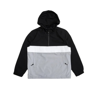 High Quality Premium OEM Custom Logo Outdoor Sports Jackets Plus Size Windproof Windbreaker Jacket For Men Color <b>Block</b> - Product Image 1