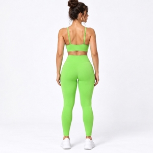 2022 Fitness Yoga Wear New Women Active Wear Knit Fitness Sports Gym Yoga Set Women Suit - Product Image 1