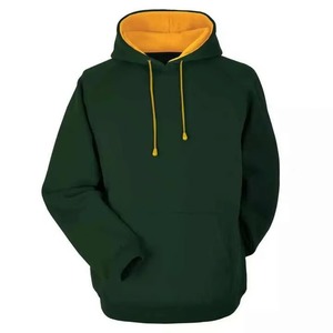 Sweat-shirt à capuche oversize pour homme, couleur unie, coton French Terry, décontracté, hiver, impression numérique, streetwear, poche, 370g - Product Image 1