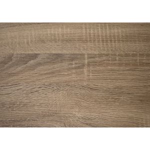 Scrivania Moderna Contemporanea da 48 Pollici per Ufficio Domestico con Ripiani Portaoggetti, Laminato Marrone e Metallo Nero per Lavoro con Laptop - Product Image 1