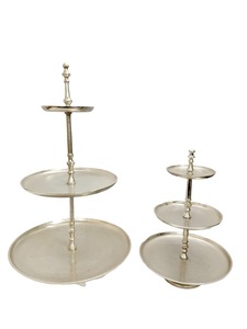 Aluminium 3 Tier Handmade Eco-Friendly Reusable Round Cake Stand Dessert Display Rack Gold Wedding <b>Party</b> <b>Table</b> Centerpiece - Product Image 3