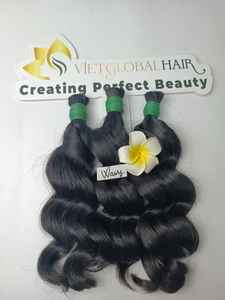 Meilleure Qualité 100% Vierge Ondulée En Vrac Extensions De Cheveux Humains En Gros Du Vietnam - Product Image 2