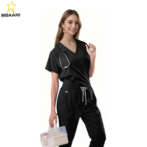 <b>Scrubs</b> for Women <b>Set</b> - V-Neck <b>Scrub</b> Top & Jogger Pants with 9 Pockets, Stretch Comfortable Medical Uniform - Product Image 3