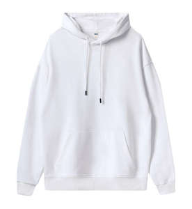 Sweat-shirts et hoodies pour hommes en molleton uni à logo personnalisé OEM, coupe ample, épaules tombantes - Product Image 2