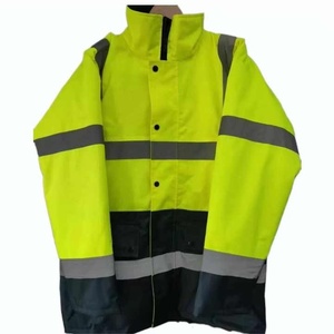 Orange Colored Reflective Softshell <b>Waterproof</b> Safety Jackets Hi Visibility Traffic Security Construction <b>Work</b> Wear Jackets - Product Image 3