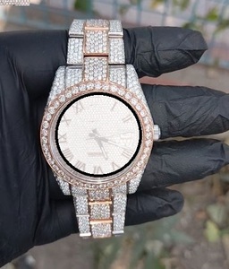 RUDRA JEWELS <b>WATCHES</b> Luxury Stainless Steel Automatic Mechanical Japan Movement12 Sport Elegant Moissanite Square <b>Case</b> <b>Watch</b> - Product Image 1