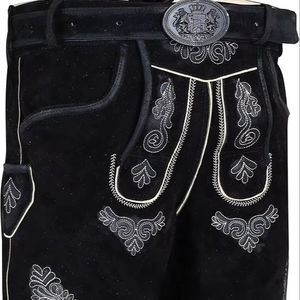 Pantalones de Cuero para Hombre, Estilo Bávaro, Color Marrón, para Oktoberfest, Pantalones Trachten, Tela de Cuero Personalizada, Piel de Vaca, Gamuza - Product Image 1