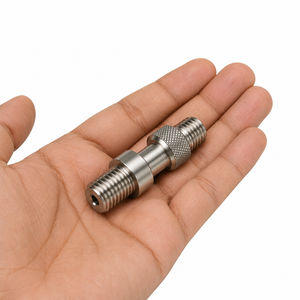 Conector Metálico Roscado Mecanizado por CNC Personalizado 3D TECHNO - Piezas de Torneado y Fresado de Precisión Servicio OEM/ODM Origen Gujarati - Product Image 3