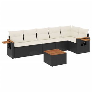 Ensemble de canapés de jardin blanc crème et noir - Product Image 2
