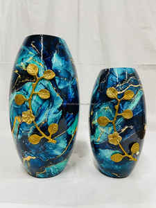 Maceta Metálica Moderna Diseño Atractivo Bueno para Flores Artificiales Mesa Color Blanco Tamaño 15" - Product Image 4