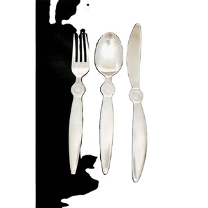 Fabricante en India, Juego de Cubiertos de Acero Inoxidable de Lujo, Plateado Mate Pulido, Juegos de Cubiertos Pequeños de Acero Inoxidable para Niños - Product Image 1