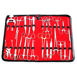 Juego de Instrumentos Quirúrgicos de Acero Inoxidable, Manual, con Certificación CE, Kit de Herramientas de Cirugía General, Estuche Rojo - Product Image 1
