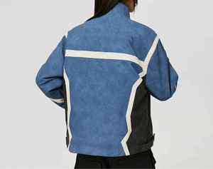 Blouson de moto en cuir pour homme, logo personnalisé, respirant, coupe-vent, manches longues, pour la conduite hivernale, course automobile, couleur personnalisée - Product Image 4