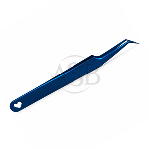 Pinzas Curvas para Pestañas con Aislamiento de Plasma Azul, Acero Inoxidable, Impresión de Logotipo Personalizado, Instrumento de Belleza, Aplicador de Pestañas - Product Image 1