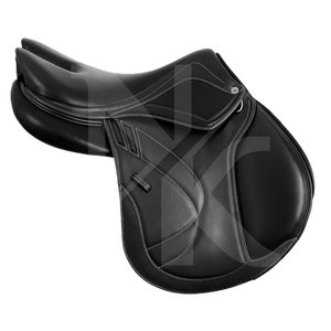 Silla de doma profesional para equitación, de cuero vacuno de alta calidad, contacto estrecho, productos de carreras de caballos ingleses de la India. - Product Image 2