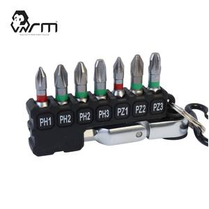 Mrm Jeu de 8 embouts de tournevis à cliquet flexible pour perceuse à percussion, pour le perçage du bois, finition zinc, longueur 13 cm, facile à transporter, PH1-PZ3 - Product Image 3