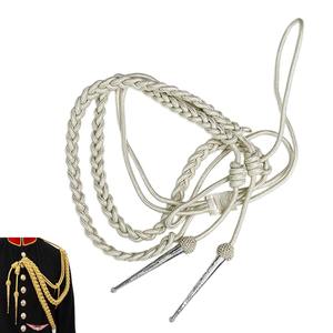Shoulder Aiguillette Silk Aiguillette Tassel Mylar <b>Braided</b> <b>Cord</b> with Mesh Brass Tip Uniform Dress - Product Image 1