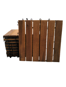 DIY <b>Interlocking</b> Dual Lock Modern Waterproof Acacia Square Decking <b>Tiles</b> 300x300mm Matt Finish Pool Interior/Exterior Home - Product Image 3