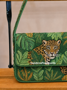 Sac à bandoulière perlé artisanal, tendance, de luxe, robuste, sûr, léger, écologique, personnalisable, motif floral perroquet, coloré - Product Image 6