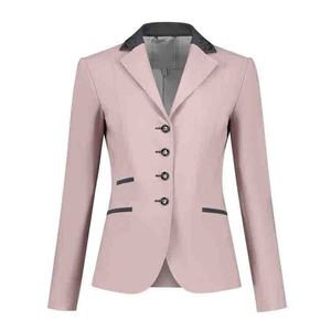 Chaqueta de competición ecuestre para mujer al por mayor, diseño nuevo 2026, cómoda, con cuello de diamantes de imitación, ligera - Product Image 1