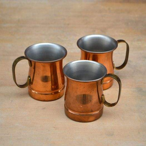 Metal Stylish & Functional Eco-Friendly Handcrafted Pure Copper Mug Set Solid Pattern <b>Ceramic</b> <b>Cups</b> for Drinks - Product Image 2