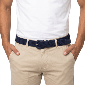 Ceinture décontractée en toile pour homme, en polyester, avec boucle ardillon, largeur 3,0 cm, ceinture en toile tressée en nylon pour homme - Product Image 4