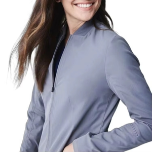 High Quality Custom Logo Knitted Spandex/Polyester Breathable Women's Hospital <b>Scrub</b> Jacket for Medical Use - Product Image 3