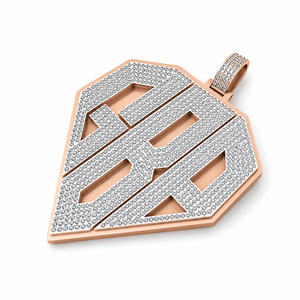 Men's Hip Hop 925 <b>Silver</b> Iced two tone Gold Plated Name Pendant Custom Logo Moissanite Diamond Letter Shape Rapper Fine Jewelry - Product Image 1
