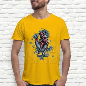 เสื้อยืดกราฟิกผู้ชายคุณภาพพรีเมียม ดีไซน์ล่าสุด ผ้าฝ้าย 100% ระบายอากาศได้ดี ทรงหลวม พิมพ์ลาย ขายส่งเสื้อยืดกราฟิกสำหรับผู้ชาย - Product Image 3