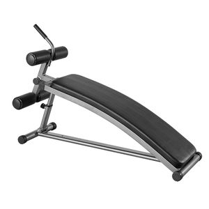 Banc de musculation incurvé avec 6 réglages de hauteur et poignées pour crunch inversé - Acier robuste, capacité de 600 lb - Product Image 1