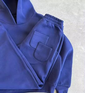 Ensemble de survêtements d'hiver unisexe en molleton technique vierge de haute qualité pour fabricants et grossistes – Vêtements streetwear personnalisables - Product Image 5