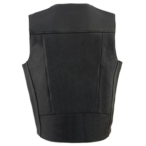 Chaleco de Cuero Genuino para Mujer, Cuello en V, Cierre de Botones, Estilo Motero, Fabricante Mayorista de Ropa de Calidad - Product Image 2
