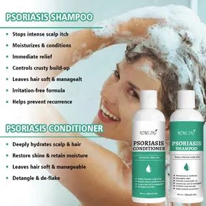 Shampoo antifúngico para psoríase do couro cabeludo de marca própria, ácido salicílico, shampoo para foliculite, óleo de árvore de chá, shampoo para dermatite seborreica