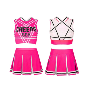 Uniformes de porristas personalizados de alta calidad con impresión sublimada, transpirables, de secado rápido, para jóvenes y adultos, camisetas de porristas en blanco personalizables. - Product Image 1