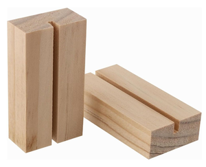 Supports de cartes en bois naturel, couleur bois naturel, pour la décoration de table d'hôtel ou de restaurant - Product Image 1