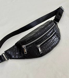 Wholesale <b>Men</b> Genuine Leather Crocodile Waist Pack Hip Belt <b>Bag</b> Fashion Leather Crossbody <b>Sling</b> <b>Bag</b> Chest <b>Bag</b> 2024 Handbags - Product Image 2